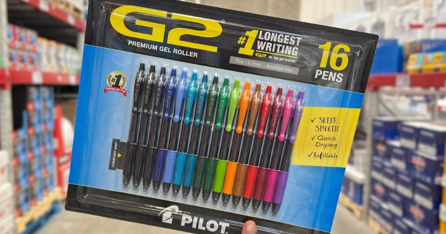 A 16-count pack of Assorted Pilot Gel Pens