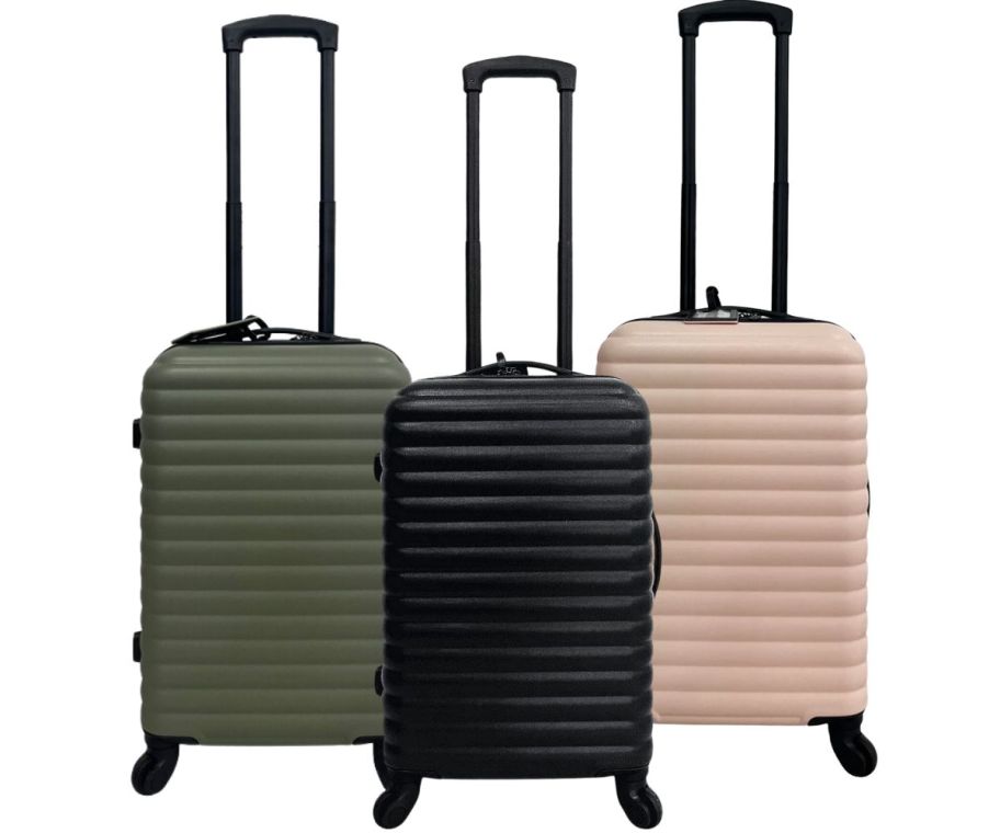 3 20 inch hardside spinner suitcases