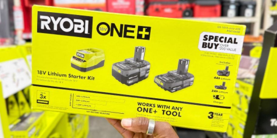 Ryobi Battery Starter Kit + Power Tool Only $159 at Home Depot (Up to $560 Value!)