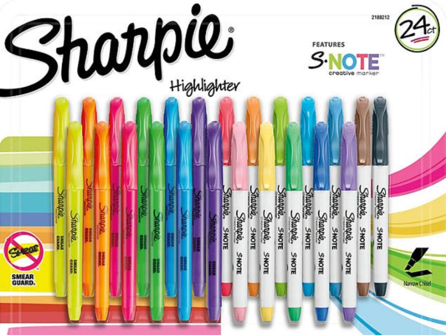 Sharpie Pocket Highlighter & S-Note Creative Marker Set 24-Count