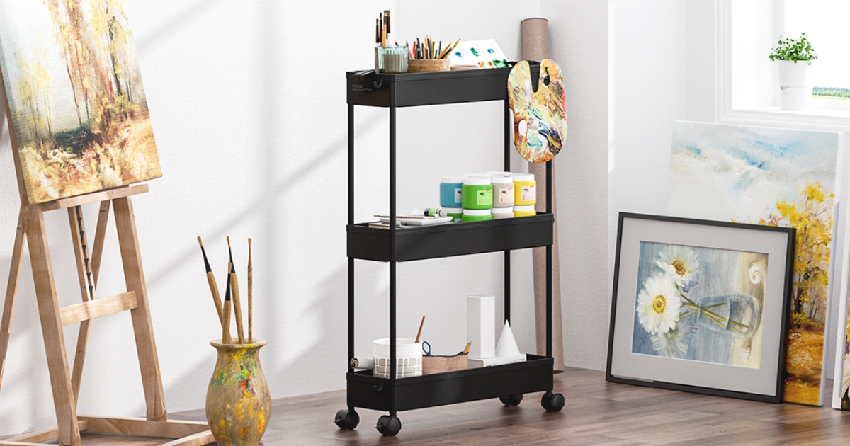 Slim 3-Tier Rolling Storage Cart Just $12 on Amazon | Over 20K 5-Star Reviews!