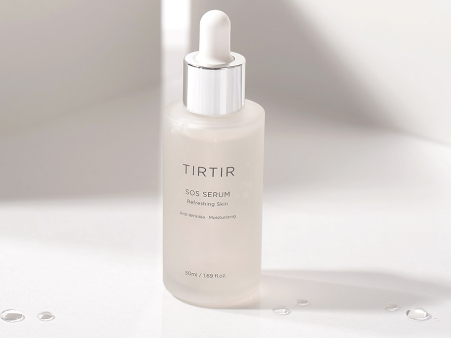 white bottle of TIRTIR SOS Serum