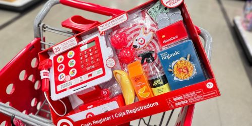 Target Toy Cash Register & Accessories Only $20 – Includes Batteries, Shopping Bag, Groceries & More