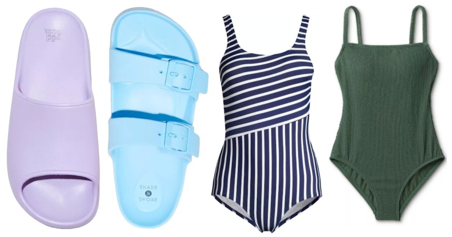 sandals and swimsuits