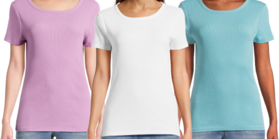 GO! Time and Tru Women’s T-Shirts 3-Pack Only $6.88 on Walmart.com