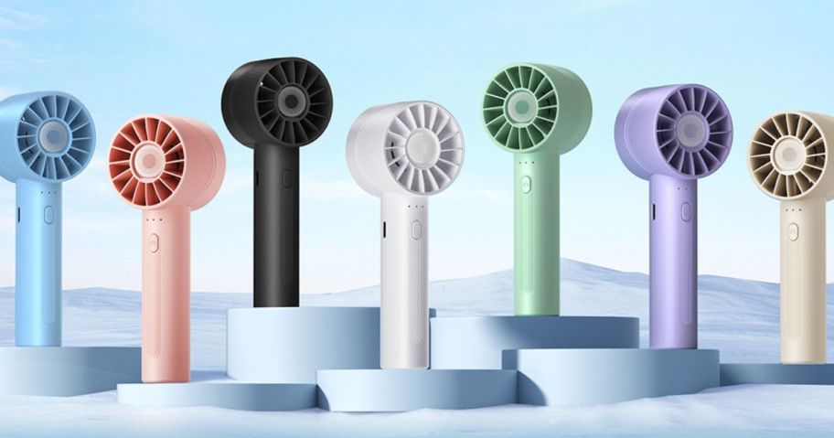 Ultralent Rechargeable Portable Fans in various colors