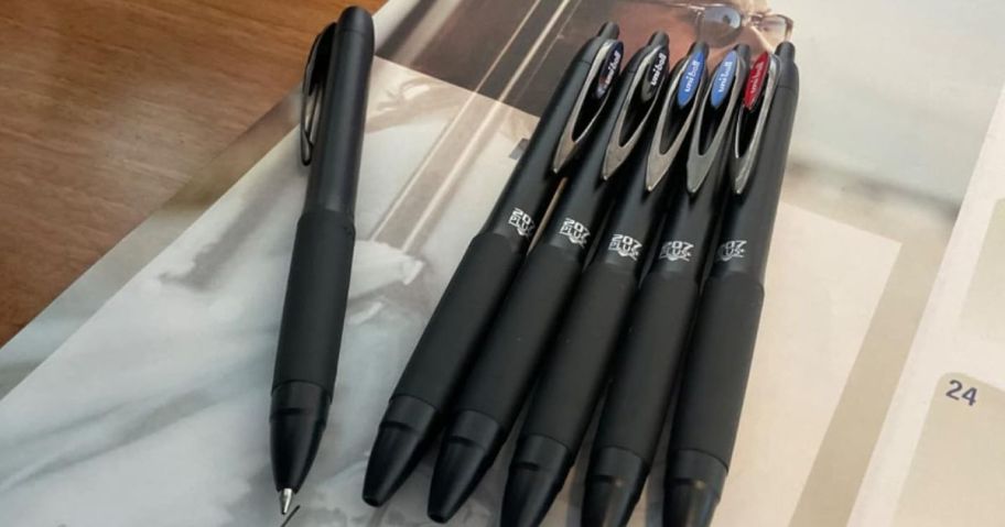 6 assorted color Uni-Ball Pens