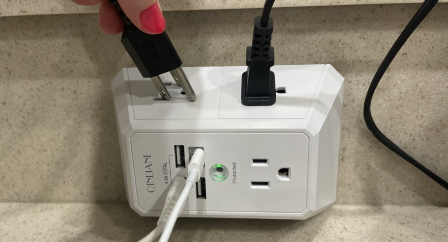Wall Outlet Extender & Surge Protector Just $9.98 on Amazon