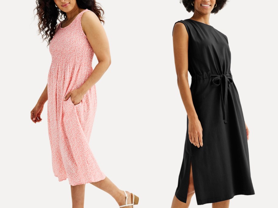 WOmen wearing different dresses from Kohls-3