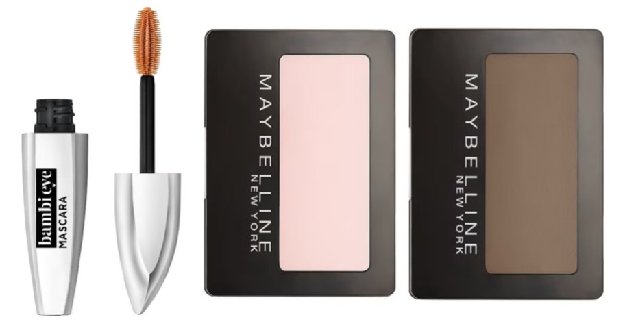 mascara and eye shadow