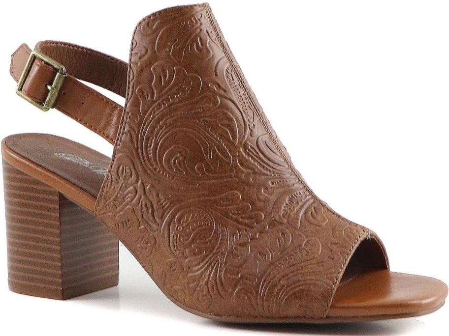 The Pioneer Woman Women’s Slingback Open-Toe Stacked Heel Mule- 2 colors Only $14.99 (reg. $32)!