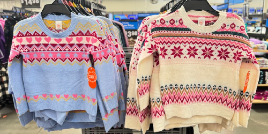 Wonder Nation Girls Fair Isle Sweater Only $15.98 on Walmart.com + More