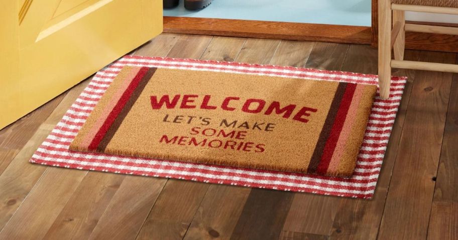 Wanda June Home Let's Make Some Memories Coir Door Mat 2-Piece Set at doorstep