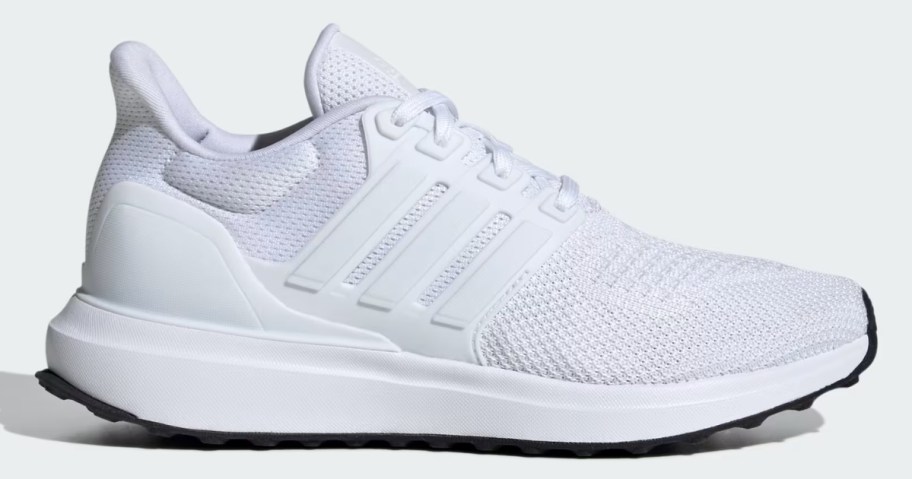solid white kid's adidas sneaker