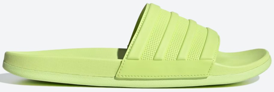 neon green adidas slide