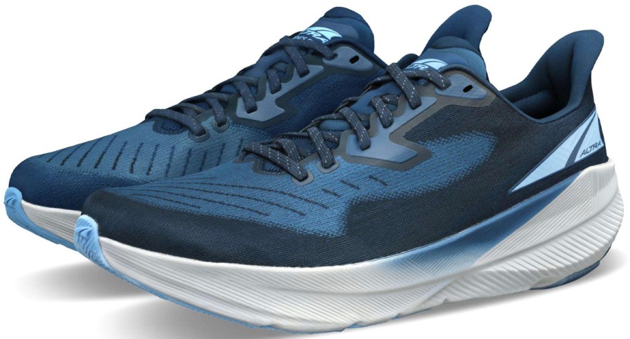 pair of blue running shoes