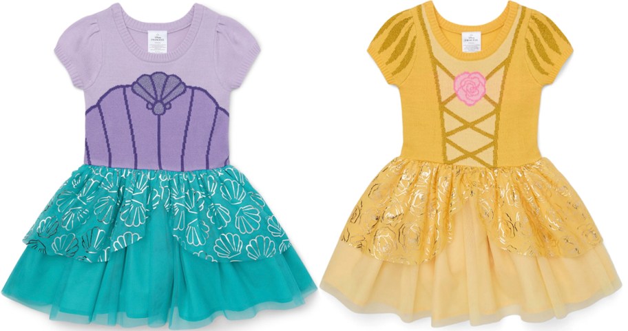 ariel and belle dresses