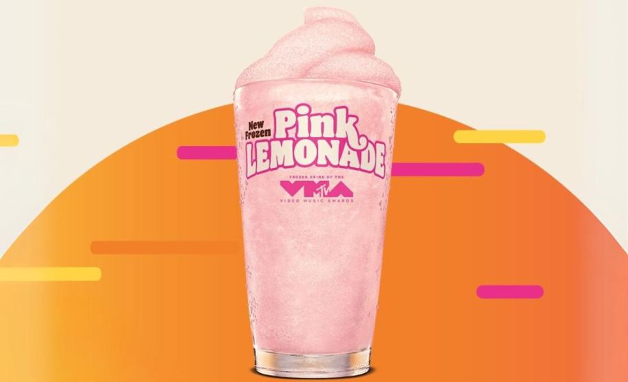 a Burger king frozen pink lemonade