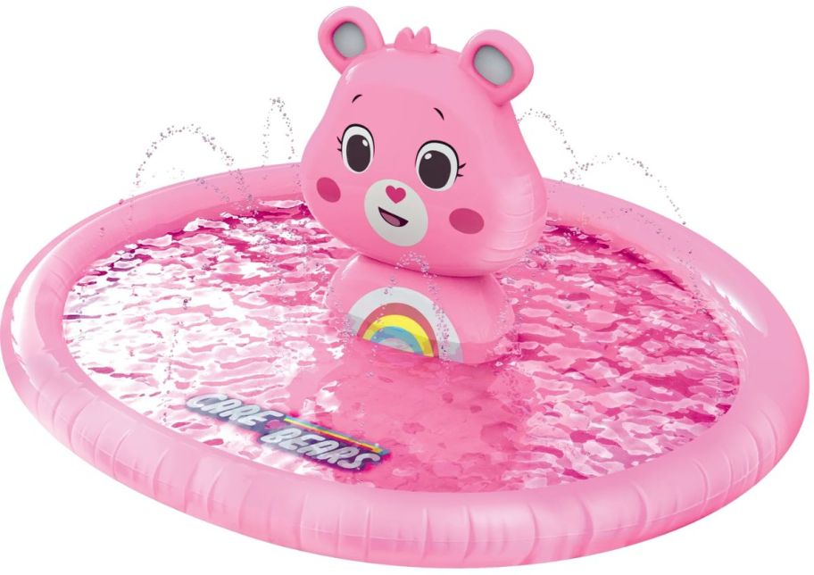 a pink care bears splash pad