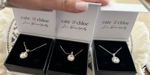 Cate & Chloe Halo Pendant Necklace ONLY $18 Shipped (Includes Gift Box!)