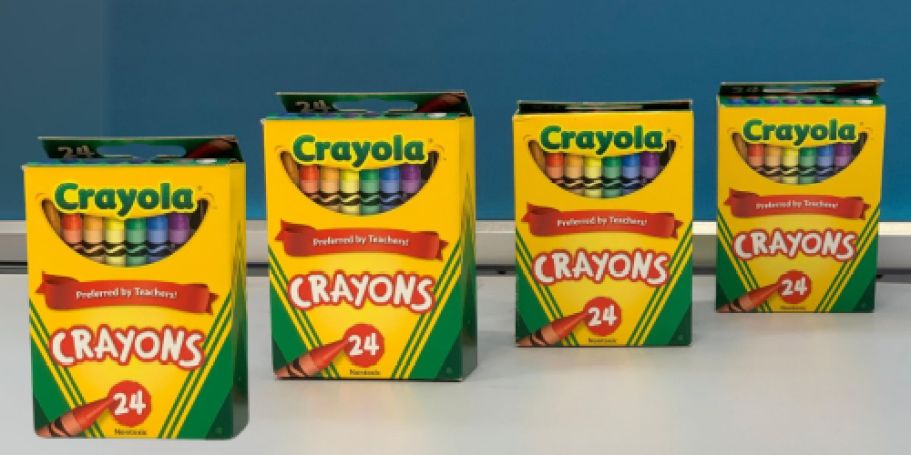 Crayola Crayons 24-Count 4-Pack Only $2 on Walmart.com | Just 50¢ Per Box!