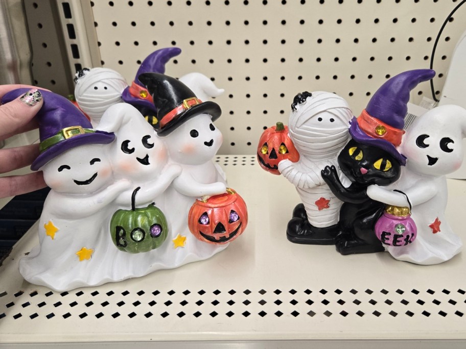 ceramic ghost and Halloween character tabletop decor 