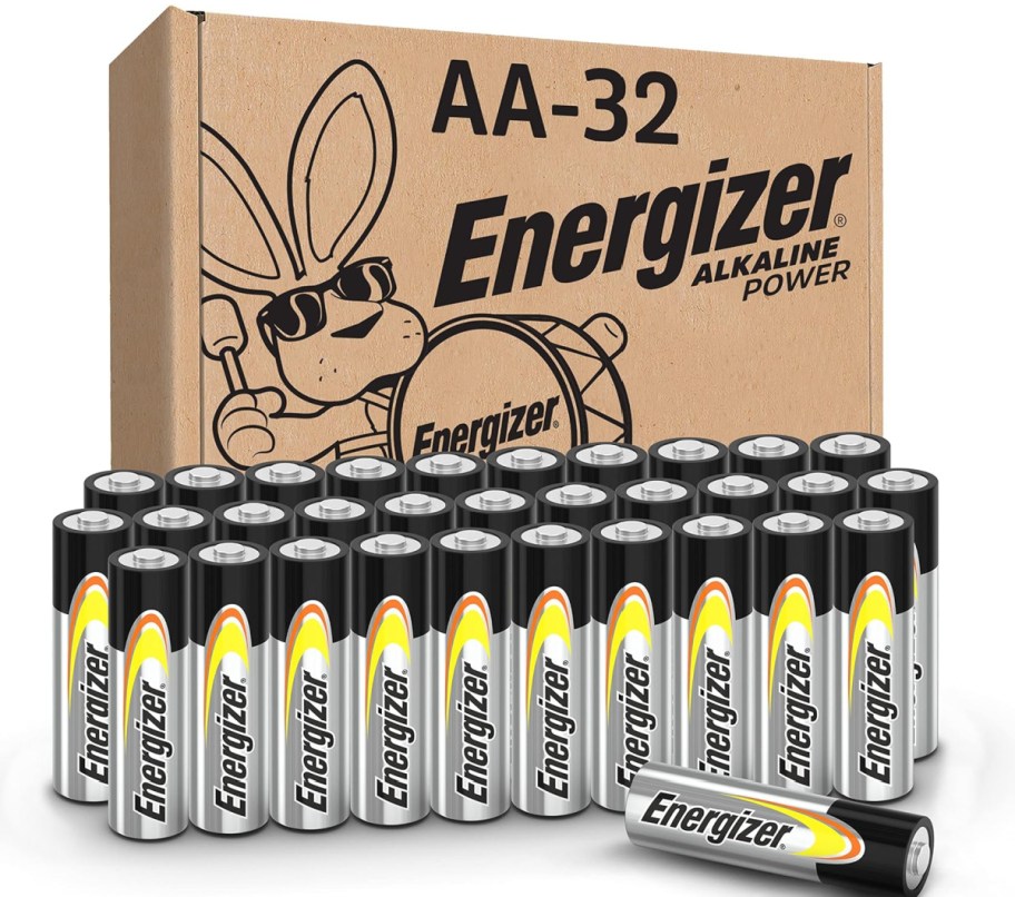 energizer AA batteries 24-count next to box