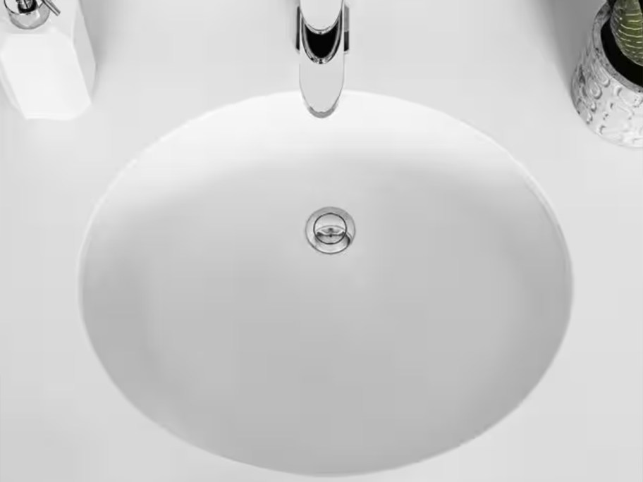 white oval sink 