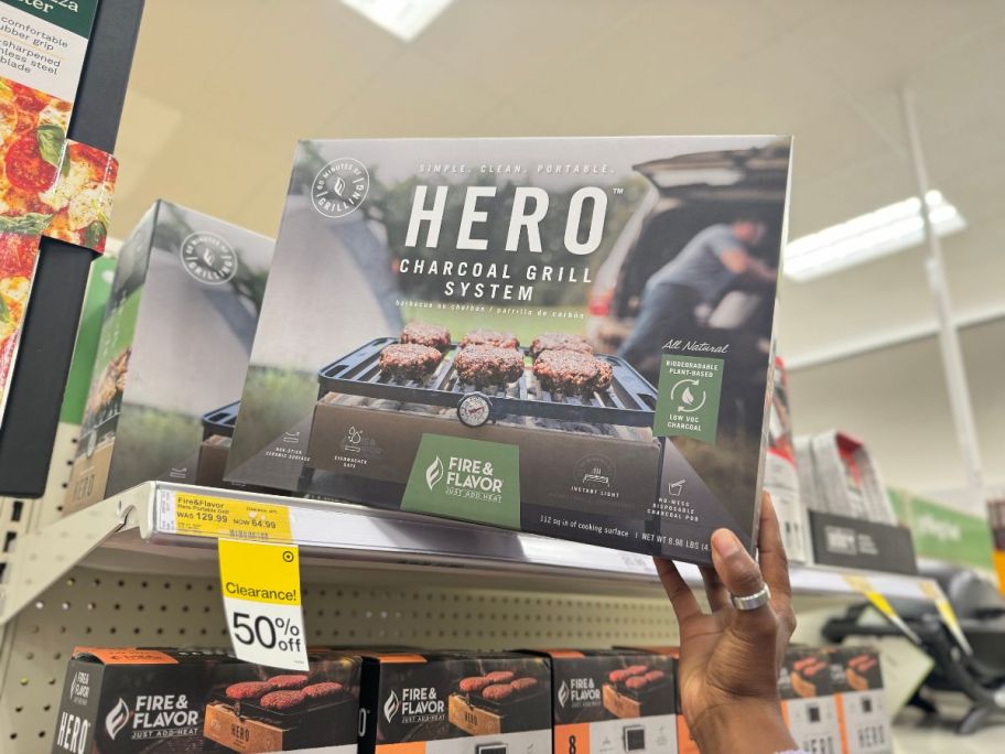 Fire & Flavor HERO Portable Charcoal Grill System w/ Case in store