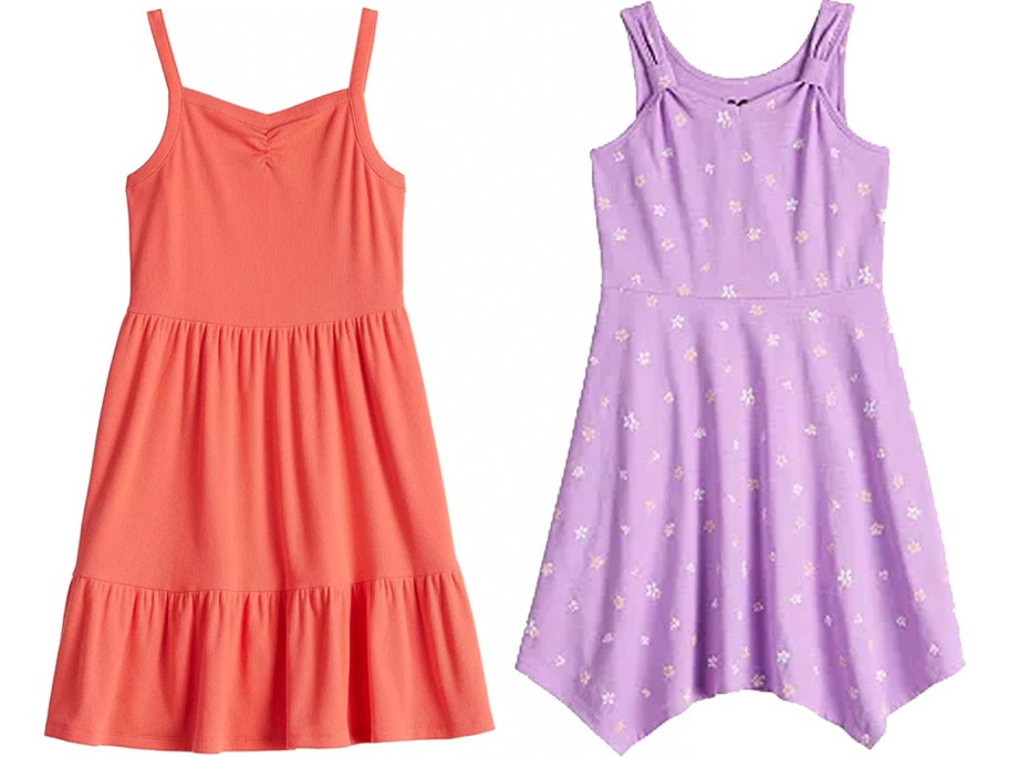 red and purple girls dresses