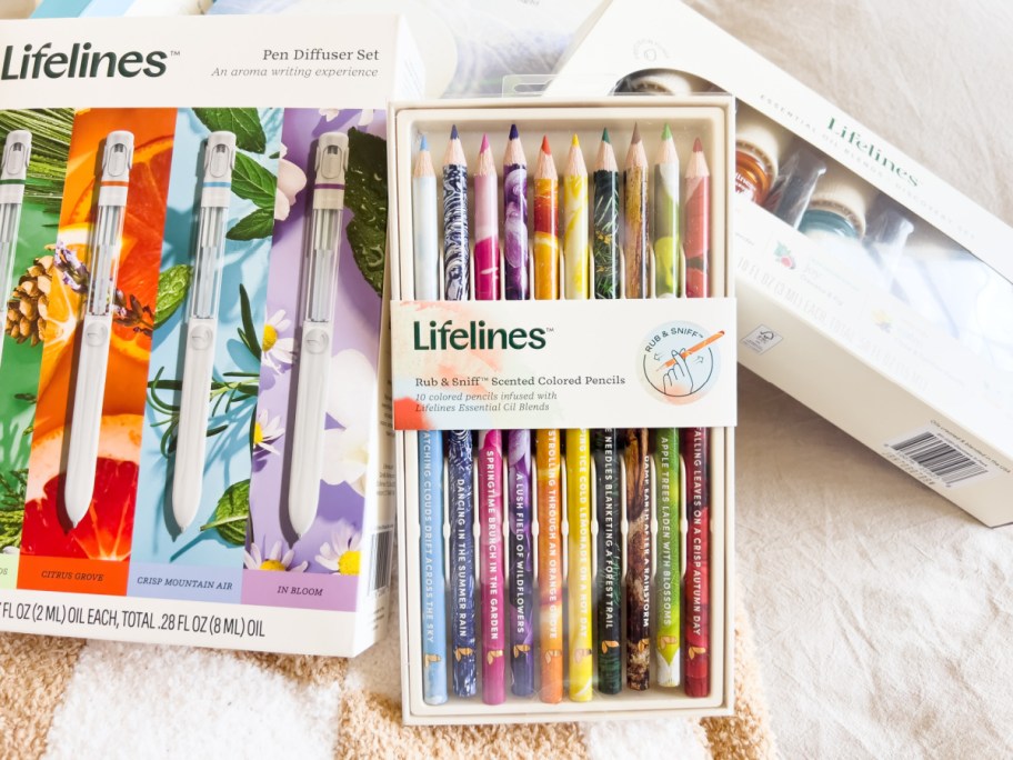 lifelines essential oils pencils in box