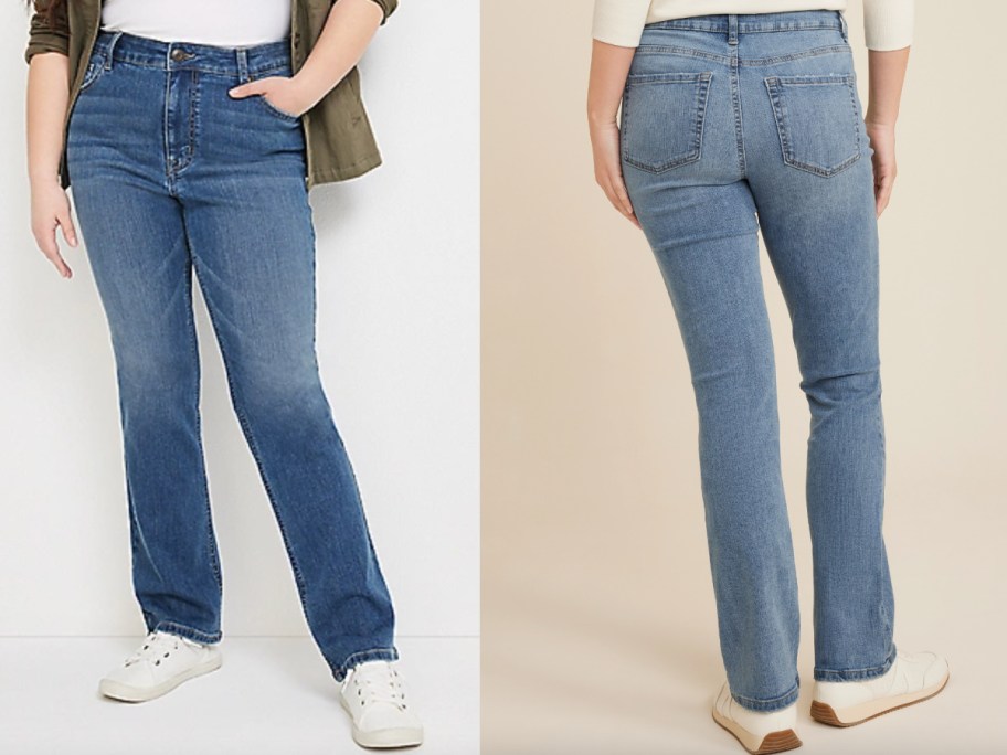 front and back of womens jeans