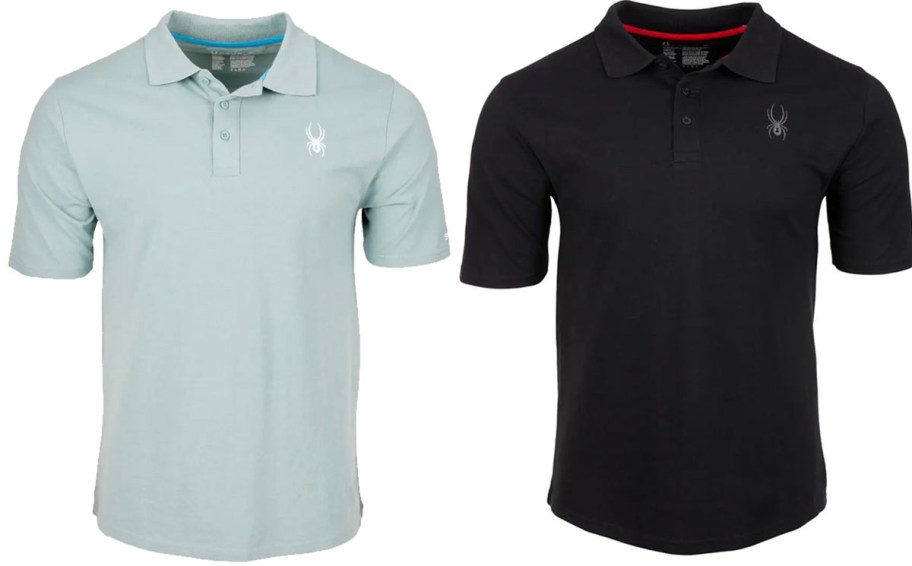 green and black spyder polo shirts 