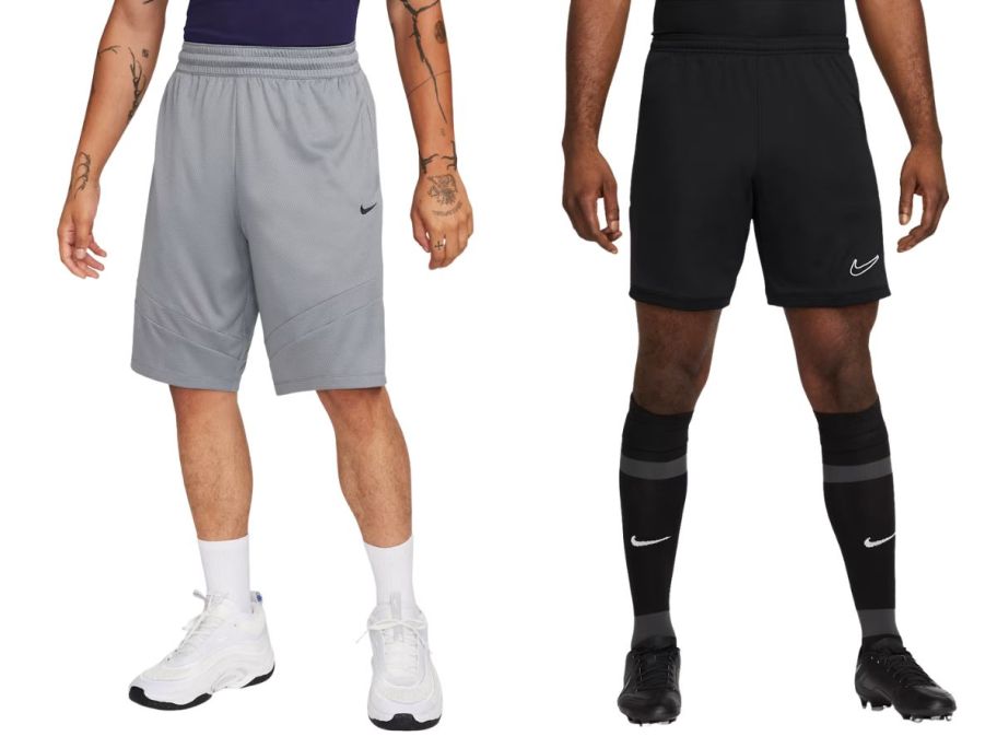 two men wearing nike shorts
