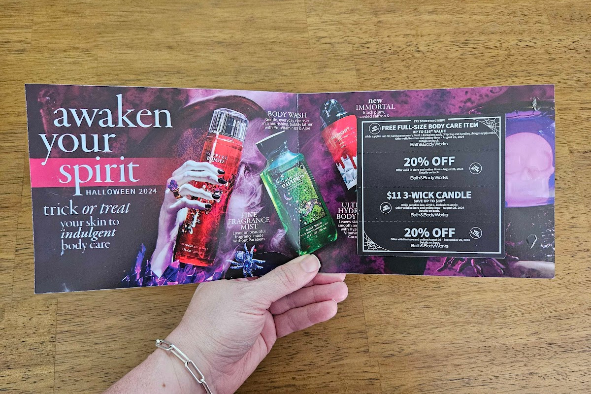 New Bath & Body Works Mailer w/ FREE FullSize Body Care Item (+ Coupon