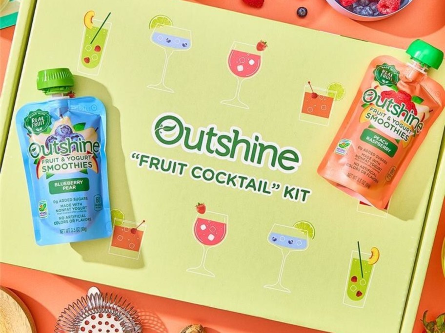 green box reading "outshine fruit cocktail kit"