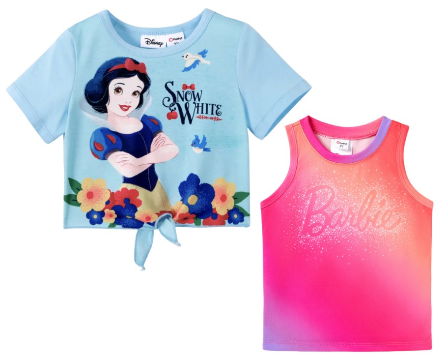 snow white shirt and barbie tank