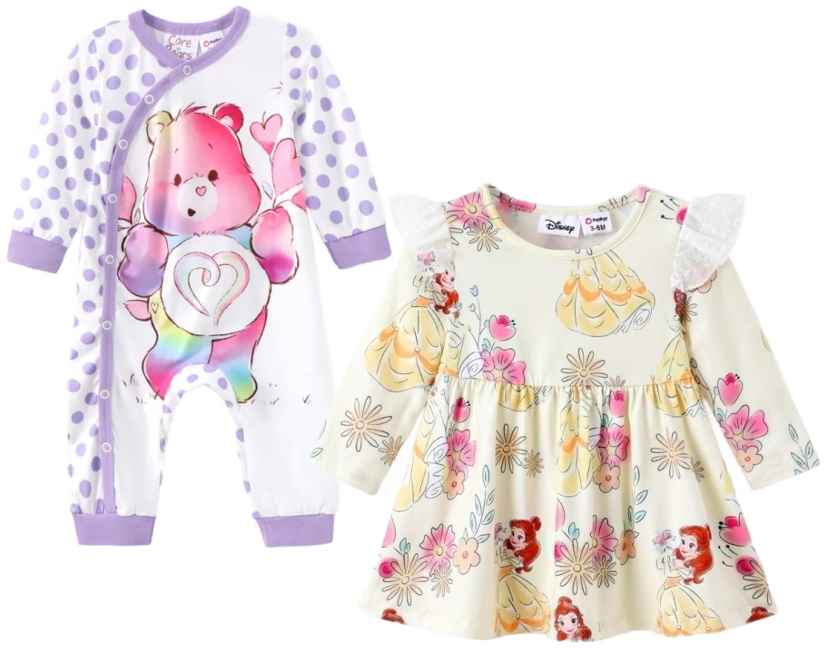 care bears and princess baby clothes