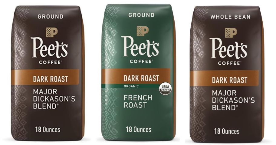 peet's coffee bag stock images