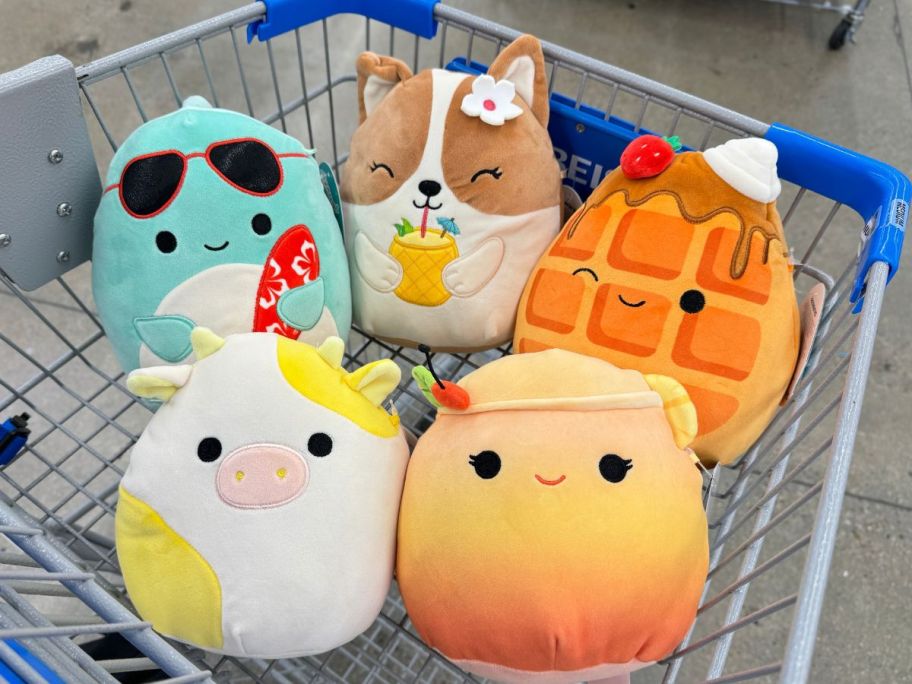 Summer Squad Squishmallows in cart in store