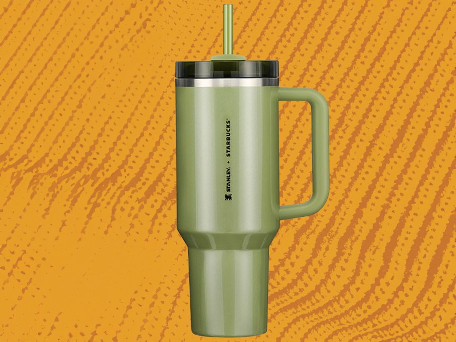 olive green starbucks tumbler