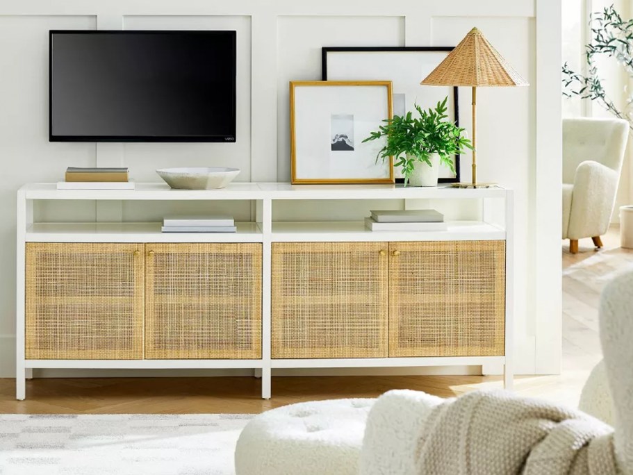 Up to 60% Off Target Furniture Sale + Free Shipping | Trendy Caned TV Stand Only $250 (Regularly $500)