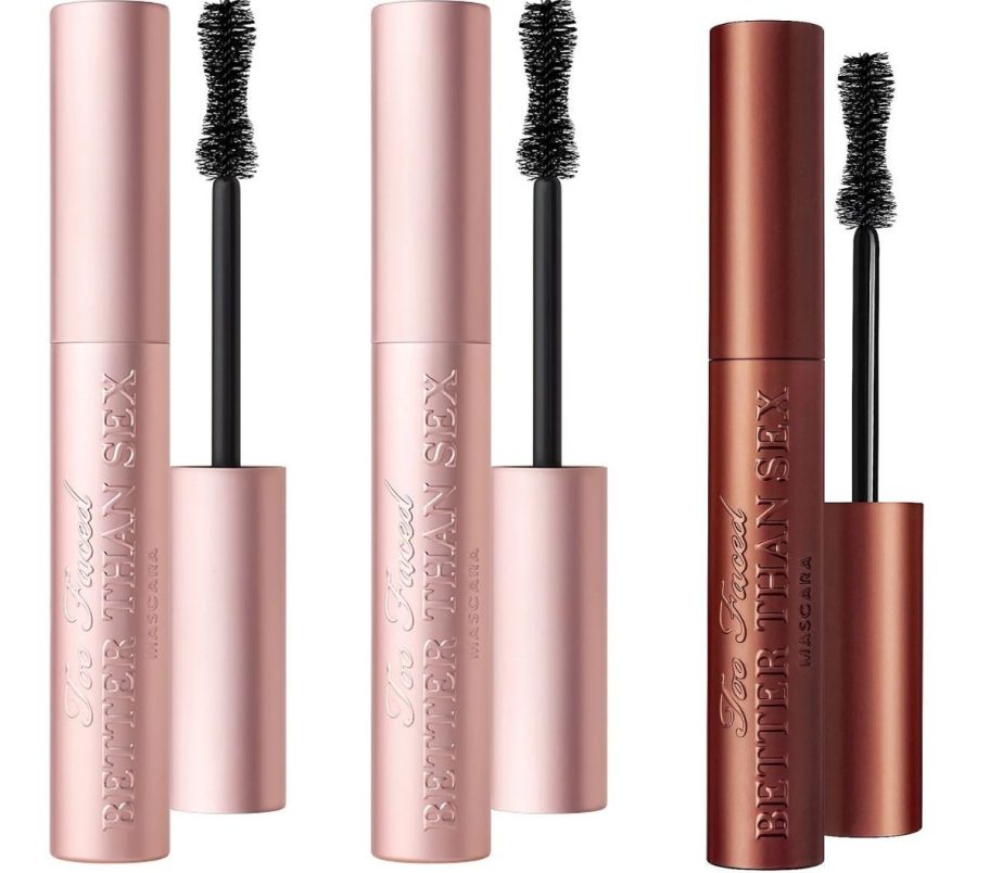 3 too faced better than sex mascara tubes and applicators