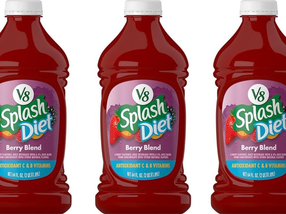 V8 Splash Diet Berry Blend Diet Juice Drink 64oz stock image