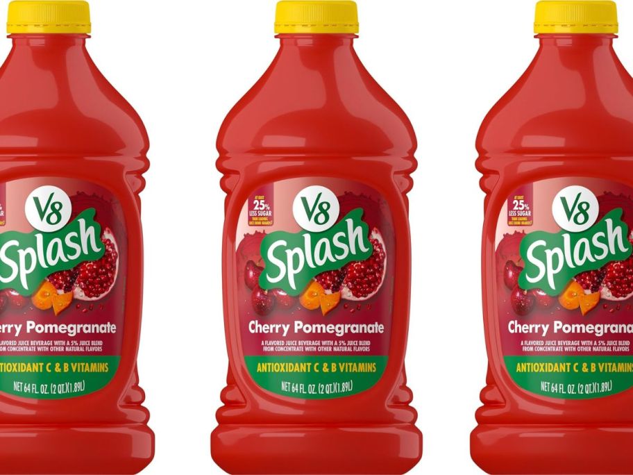 V8 Splash Cherry Pomegranate Flavored Juice Beverage 64oz stock image