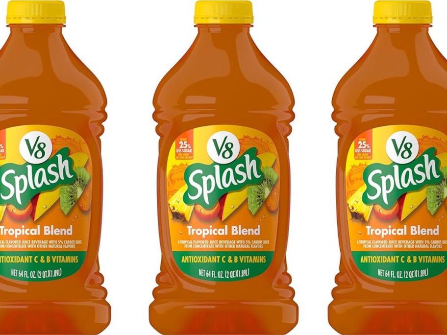 V8 Splash Tropical Blend Juice Beverage 64oz stock image