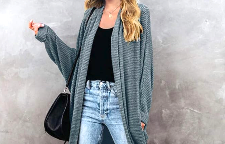 Waffle Knit Women’s Cardigan Just $19.49 Shipped on Amazon (Regularly $39) | Tons of Colors!