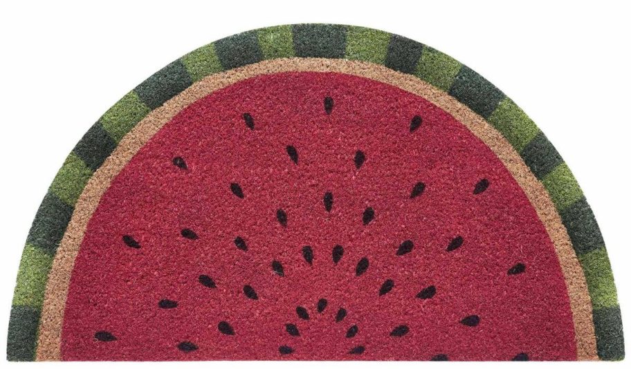 Mainstays Red Watermelon Half Circle Coir Mat stock image