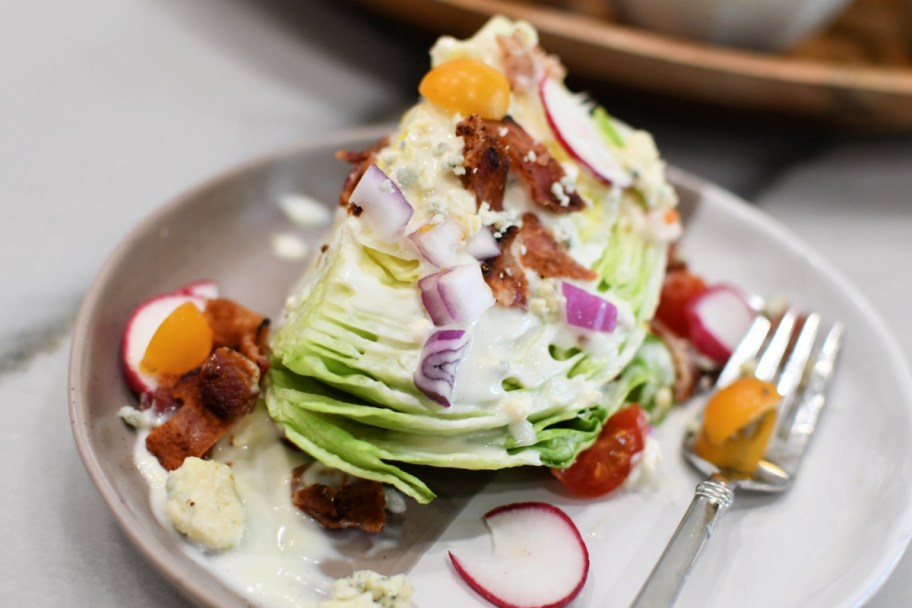 wedge salad on a small plate