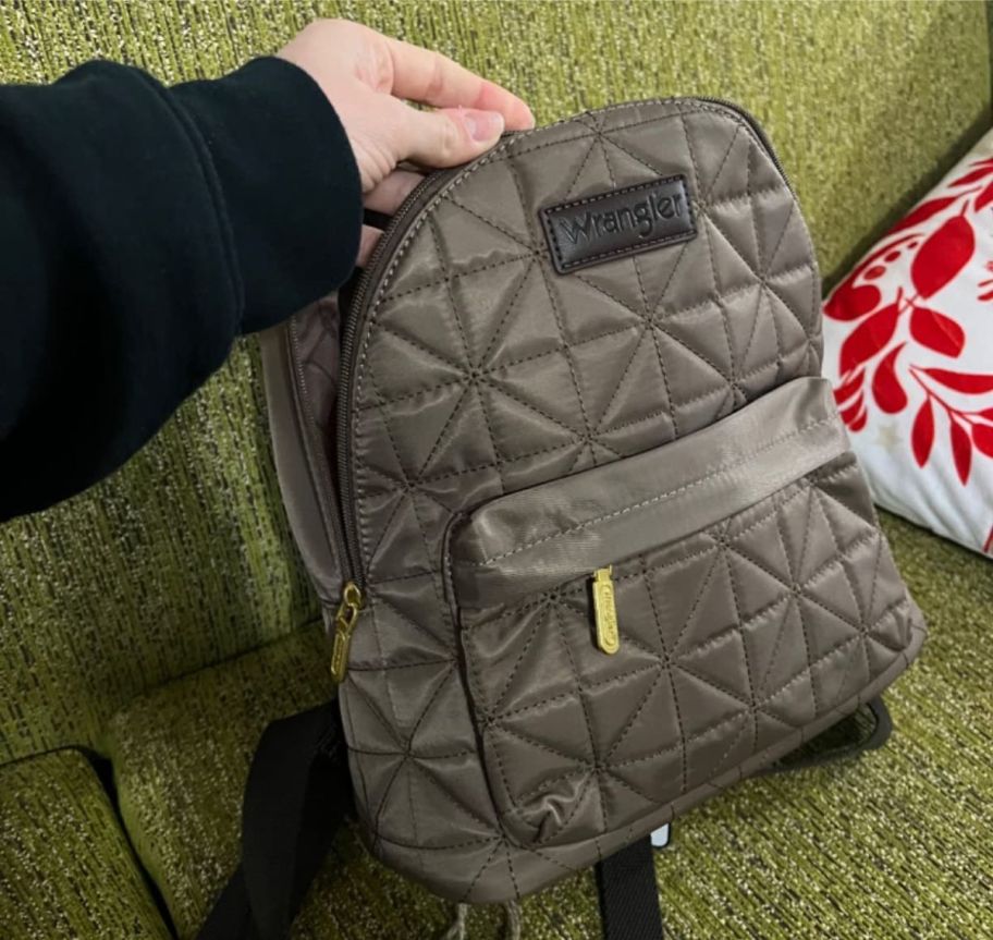 gray wrangler mini backpack